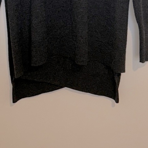 Autumn Cashmere Dark Gray 100% Cashmere Crew Sweater Cross Back - Picture 4 of 6